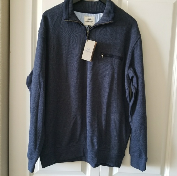 Bison Other - Brand new men sweater, v neck style, blue color